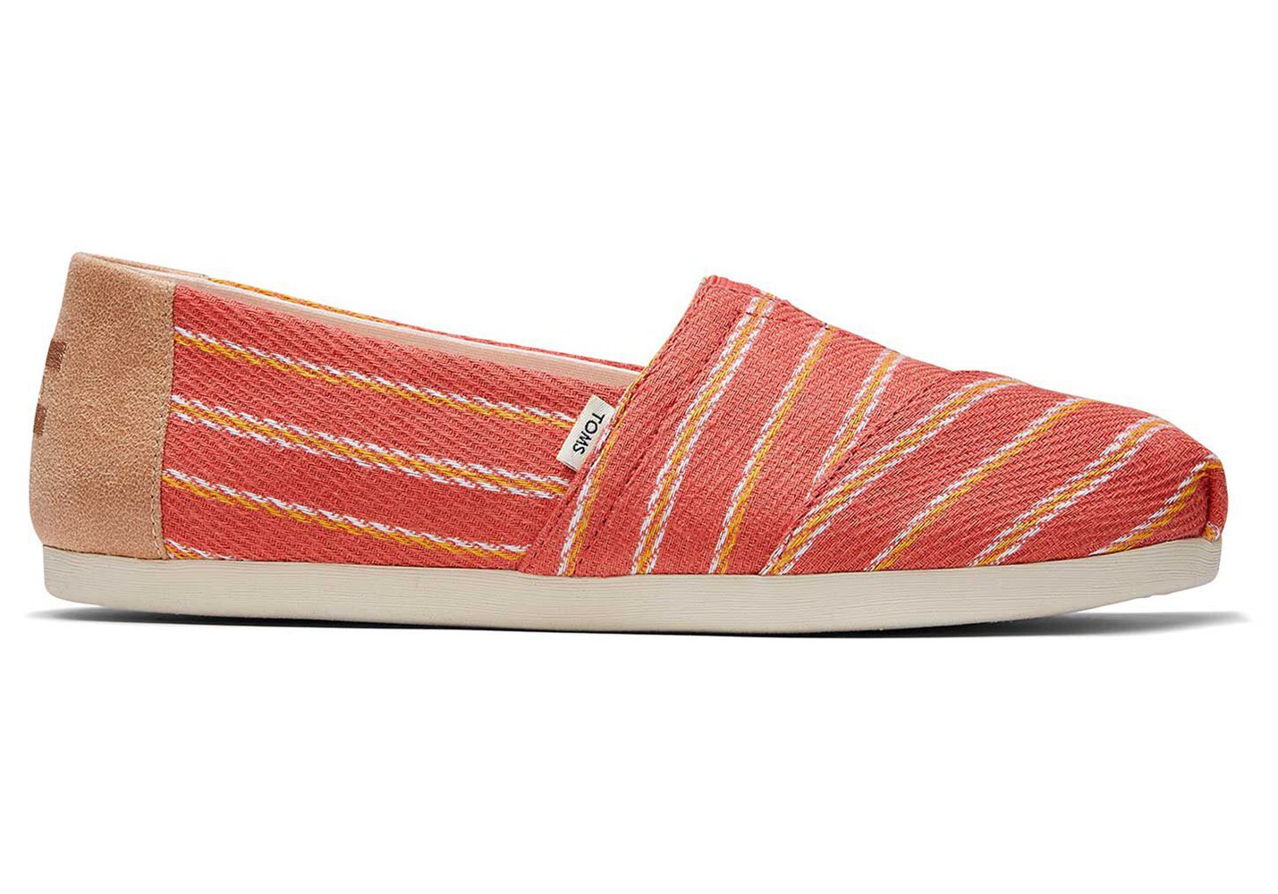 Toms Alpargata Textured Stripe Espadrille Orange - Womens - 23689-XBIA